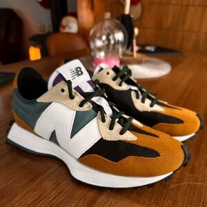 New Balance 327 Workwear Moonstone Orange and Black Sneakers